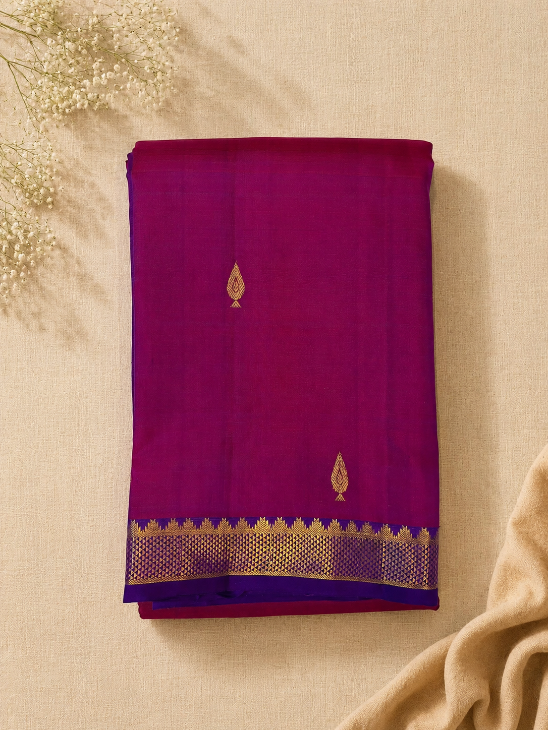 Magenta Pink with Royal Purple Contrast Elegance