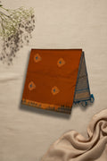 Rust Orange with Teal Blue Soft Silk Elegance