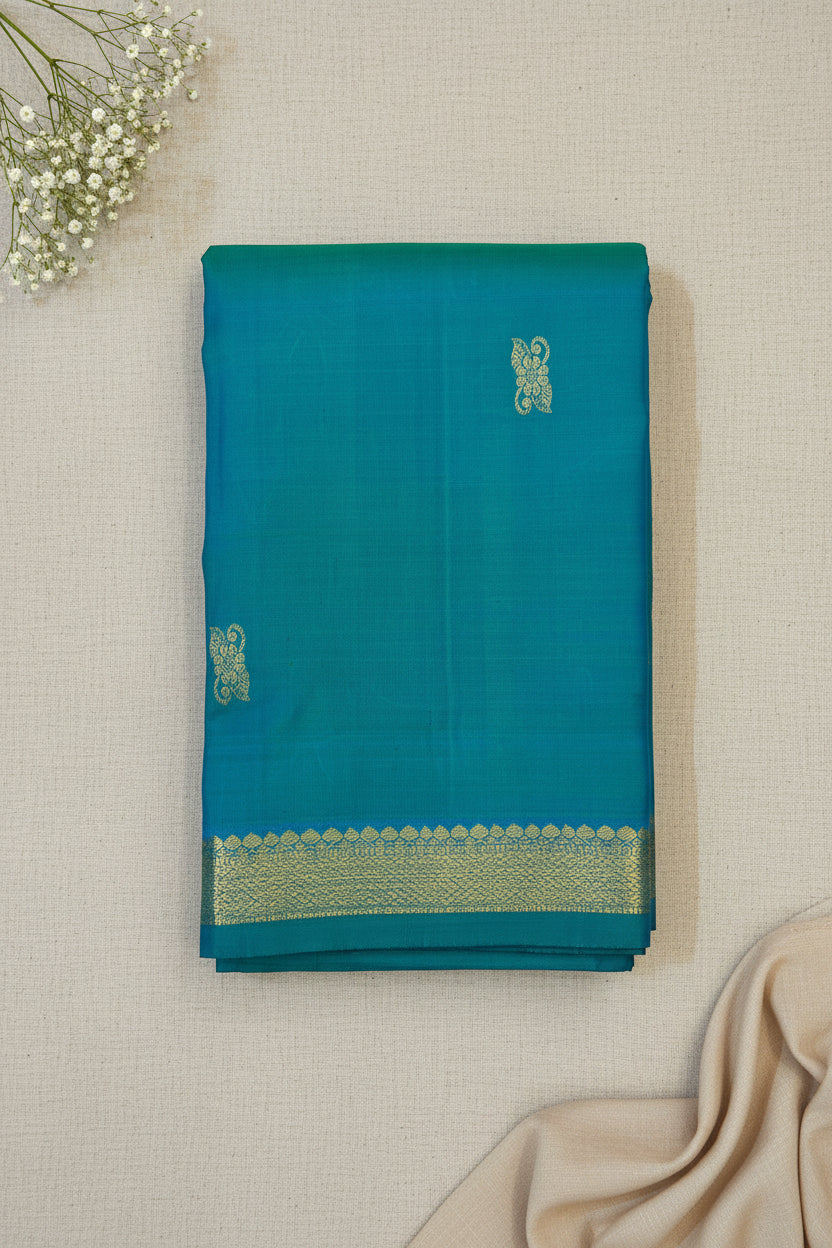 Teal Blue with Rani Pink Traditional Grandeur Elegance