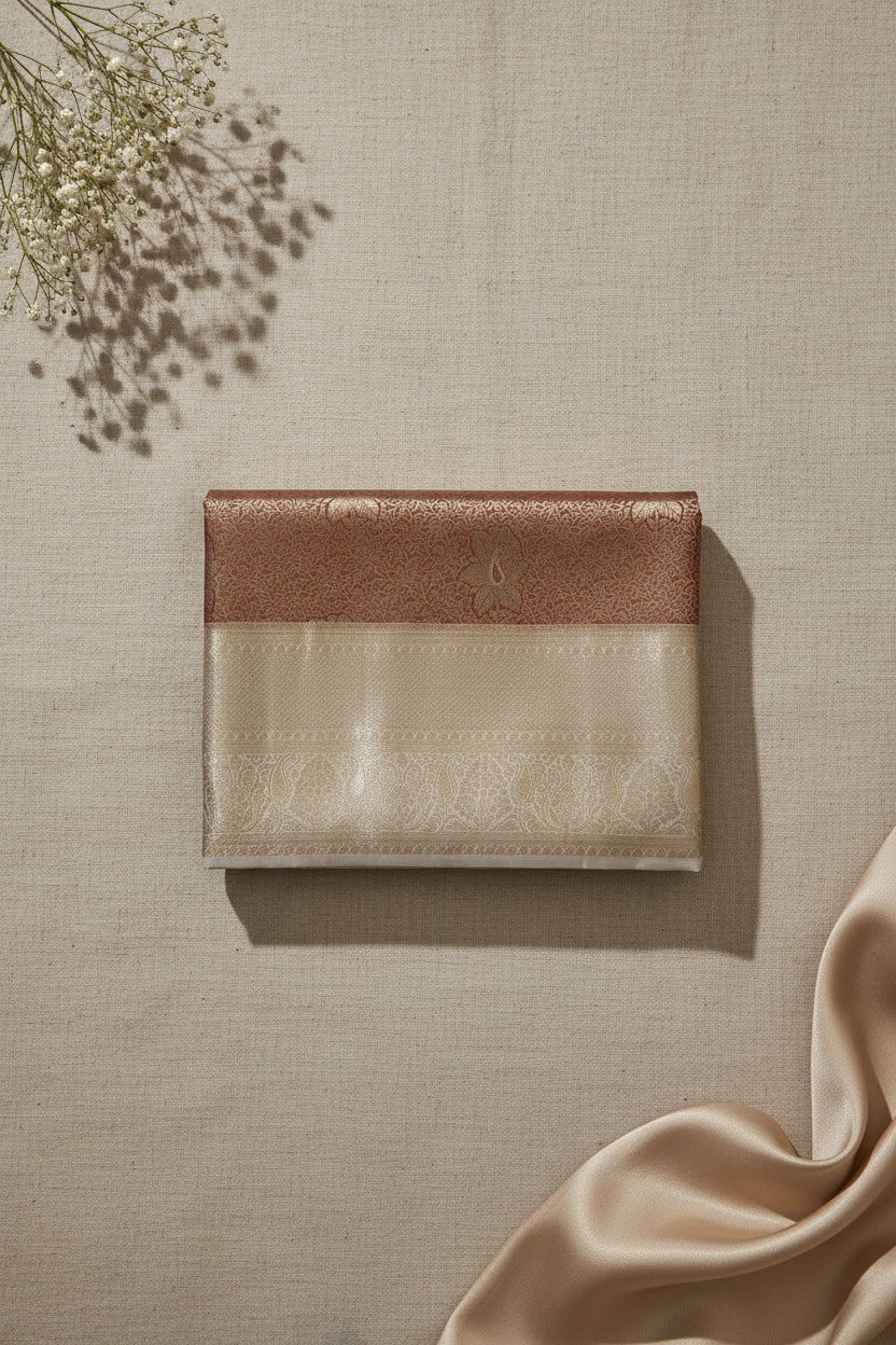 Dusty Mauve with Silver Tissue Elegant Grace