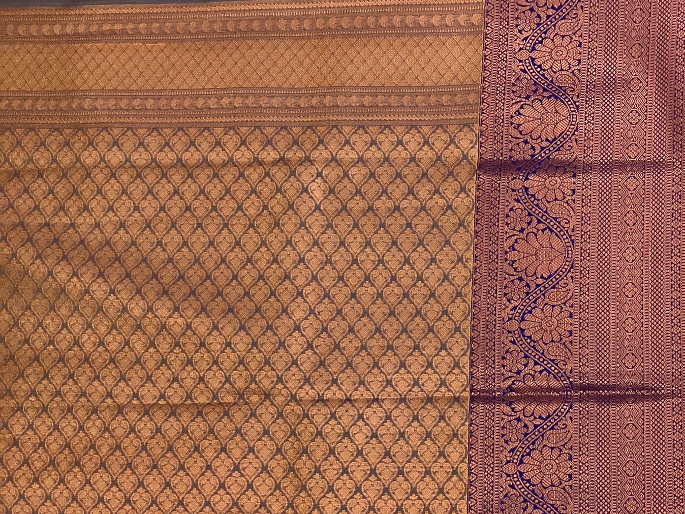 Mustard Yellow Silk Zari Saree with Plum Pallu and Border