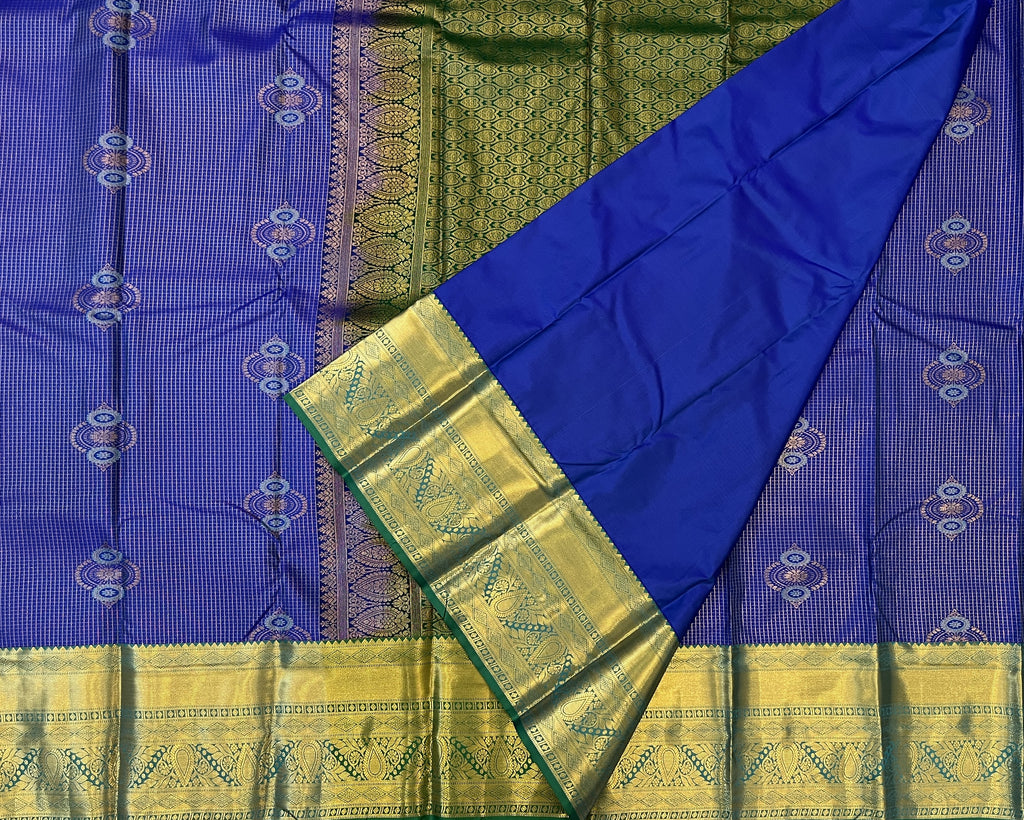 Royal Blue with Deep Green Border Elegance