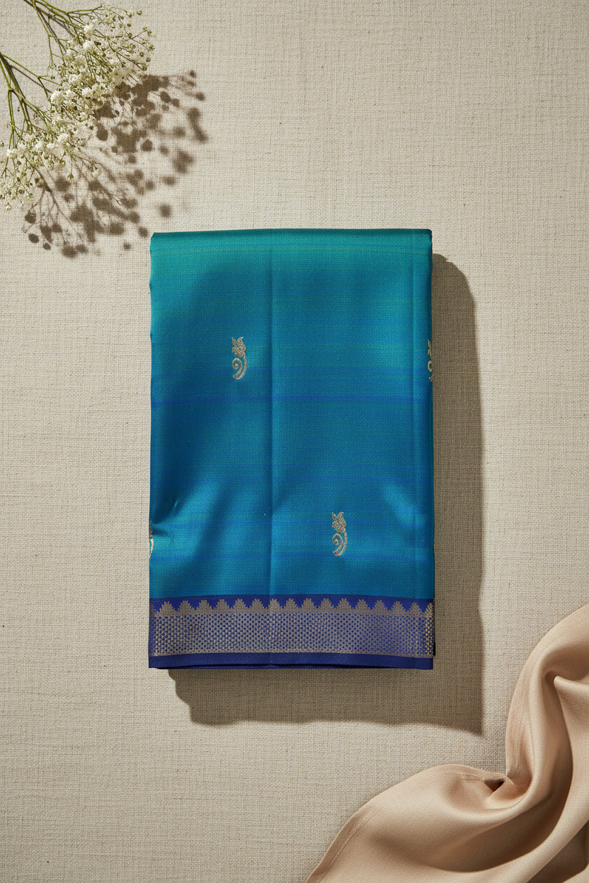 Teal Blue with Royal Blue Dual Tone Elegance