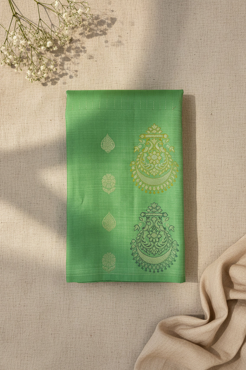 Mint Green with Royal Blue Contrast Elegance