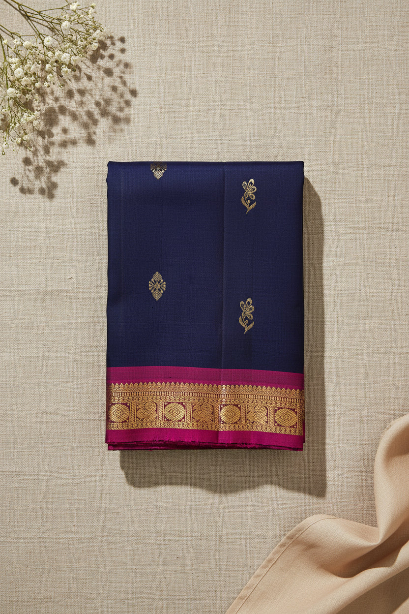 Royal Navy Blue with Magenta Elegance