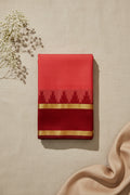 Coral Pink with Maroon Elegance