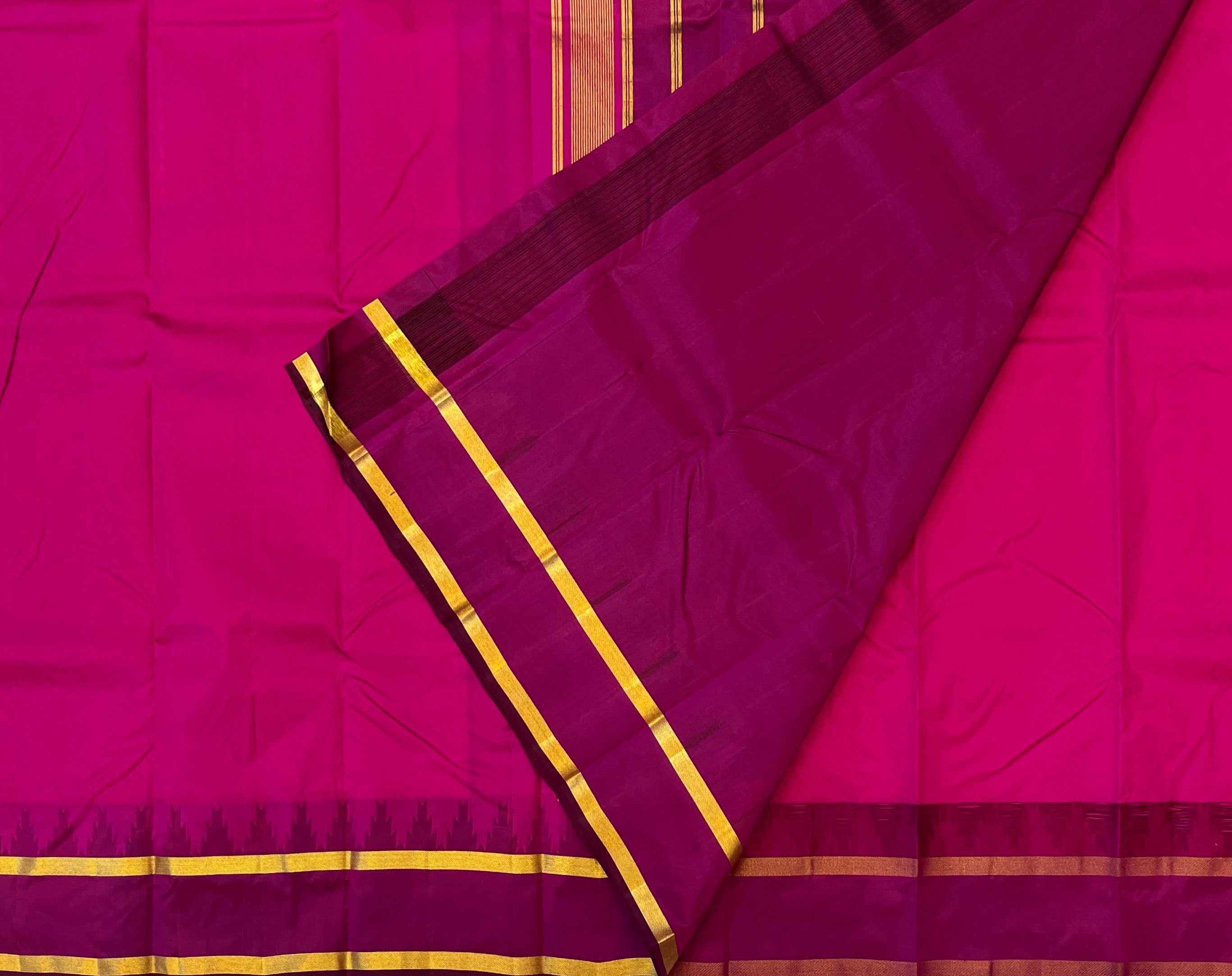 Fuchsia Pink with Deep Wine Elegance
