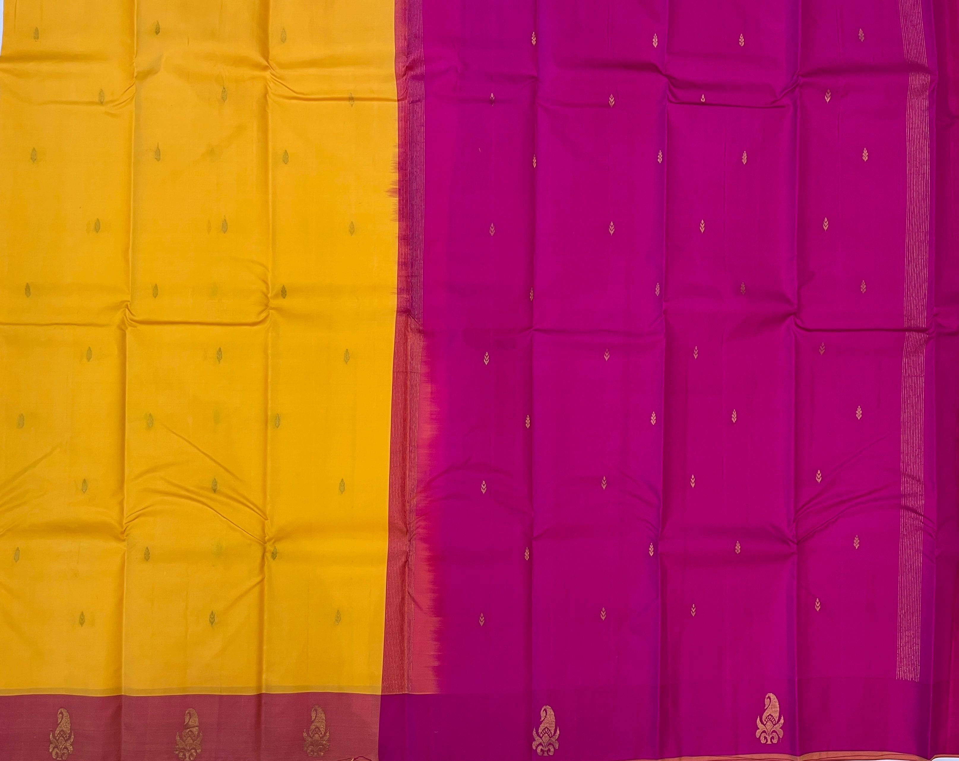 Mustard Yellow with Fuchsia Pink Contrast Elegance