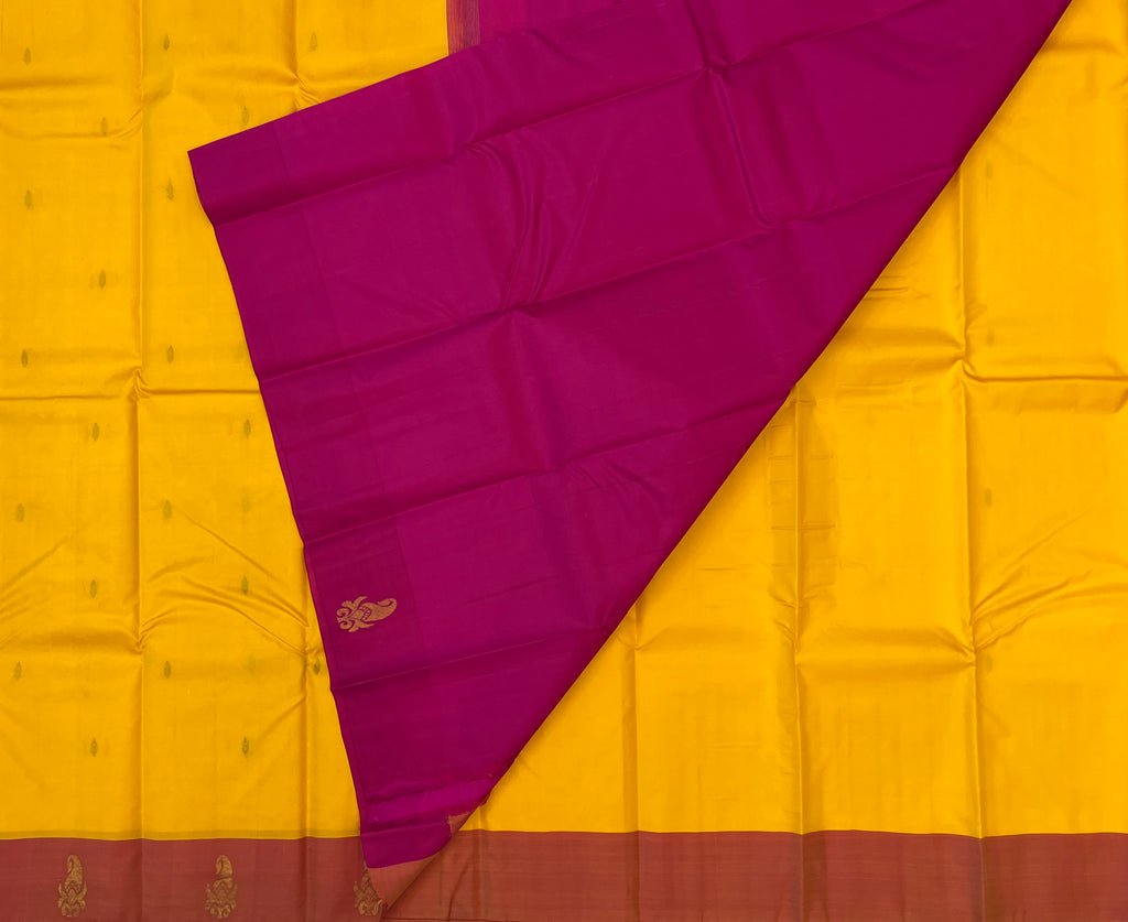 Mustard Yellow with Fuchsia Pink Contrast Elegance