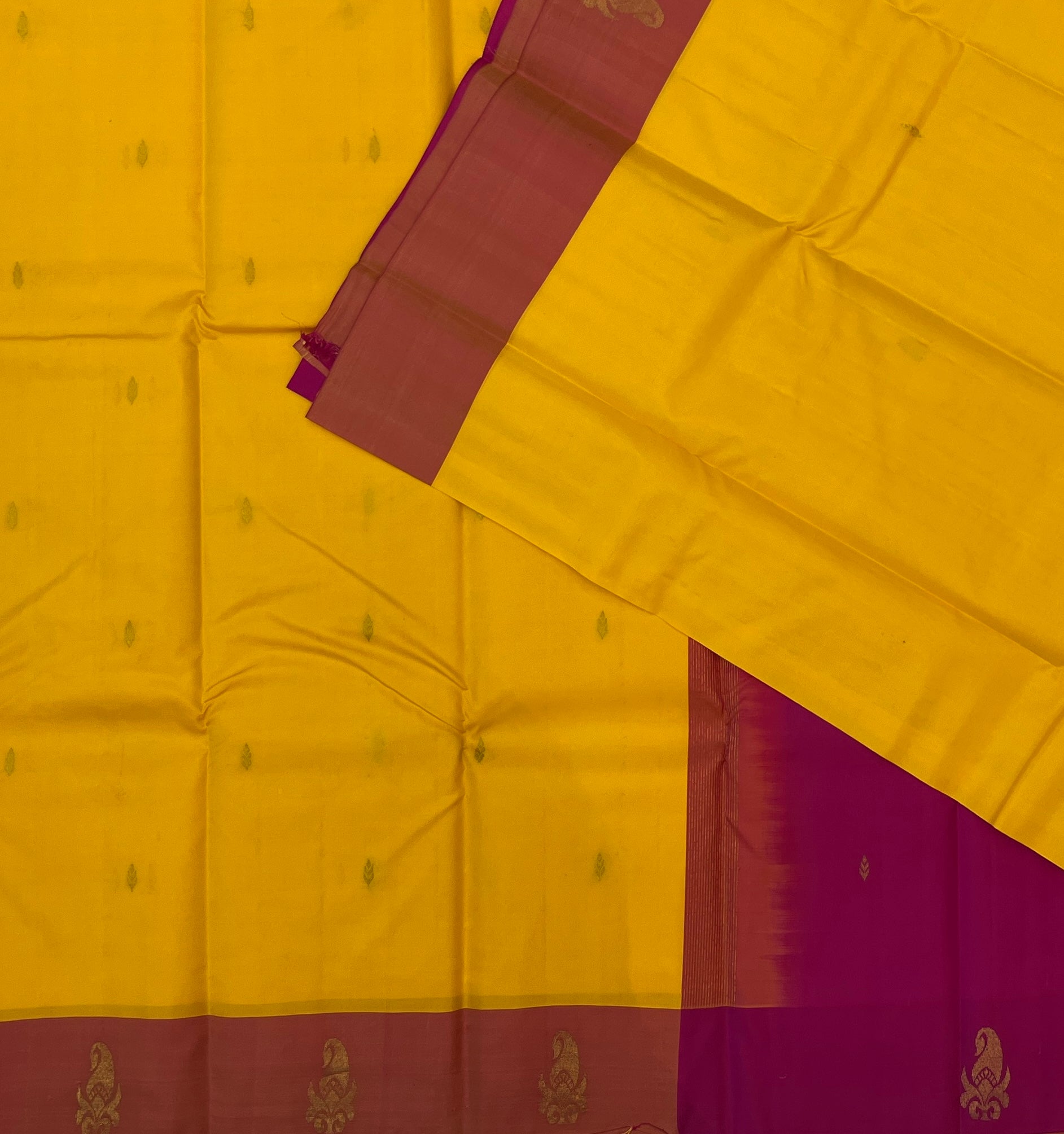 Mustard Yellow with Fuchsia Pink Contrast Elegance