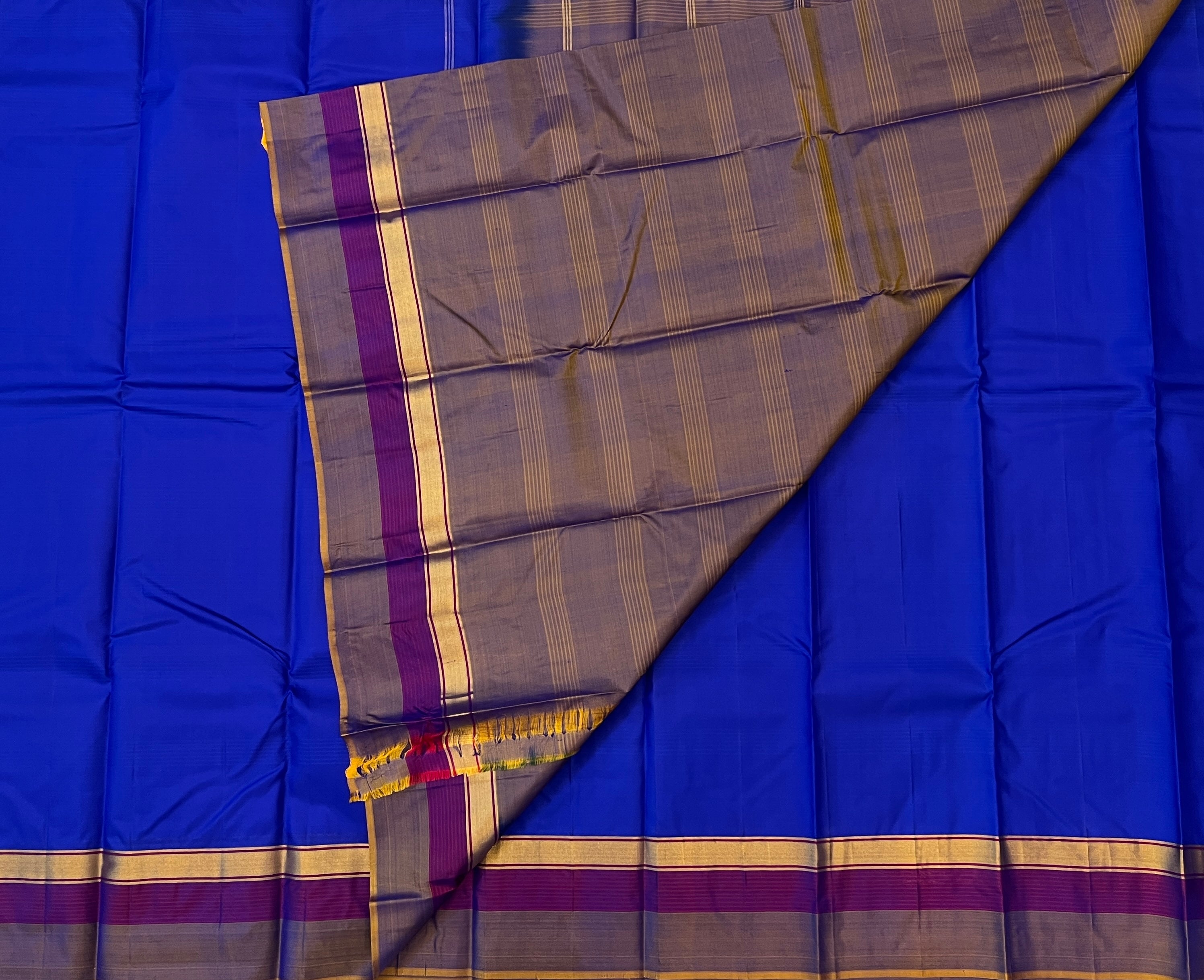 Royal Blue with Smoky Grey Elegance