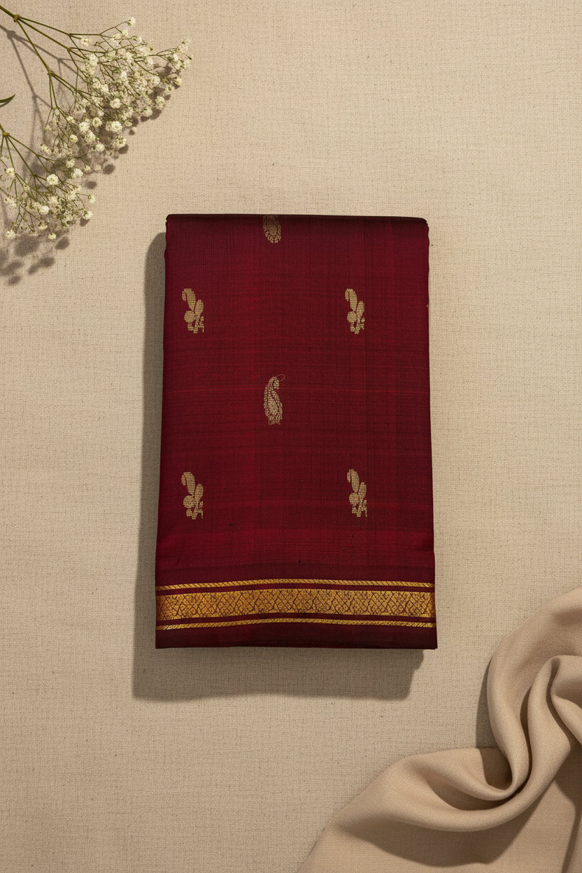 Maroon with Crimson Red Heritage Elegance