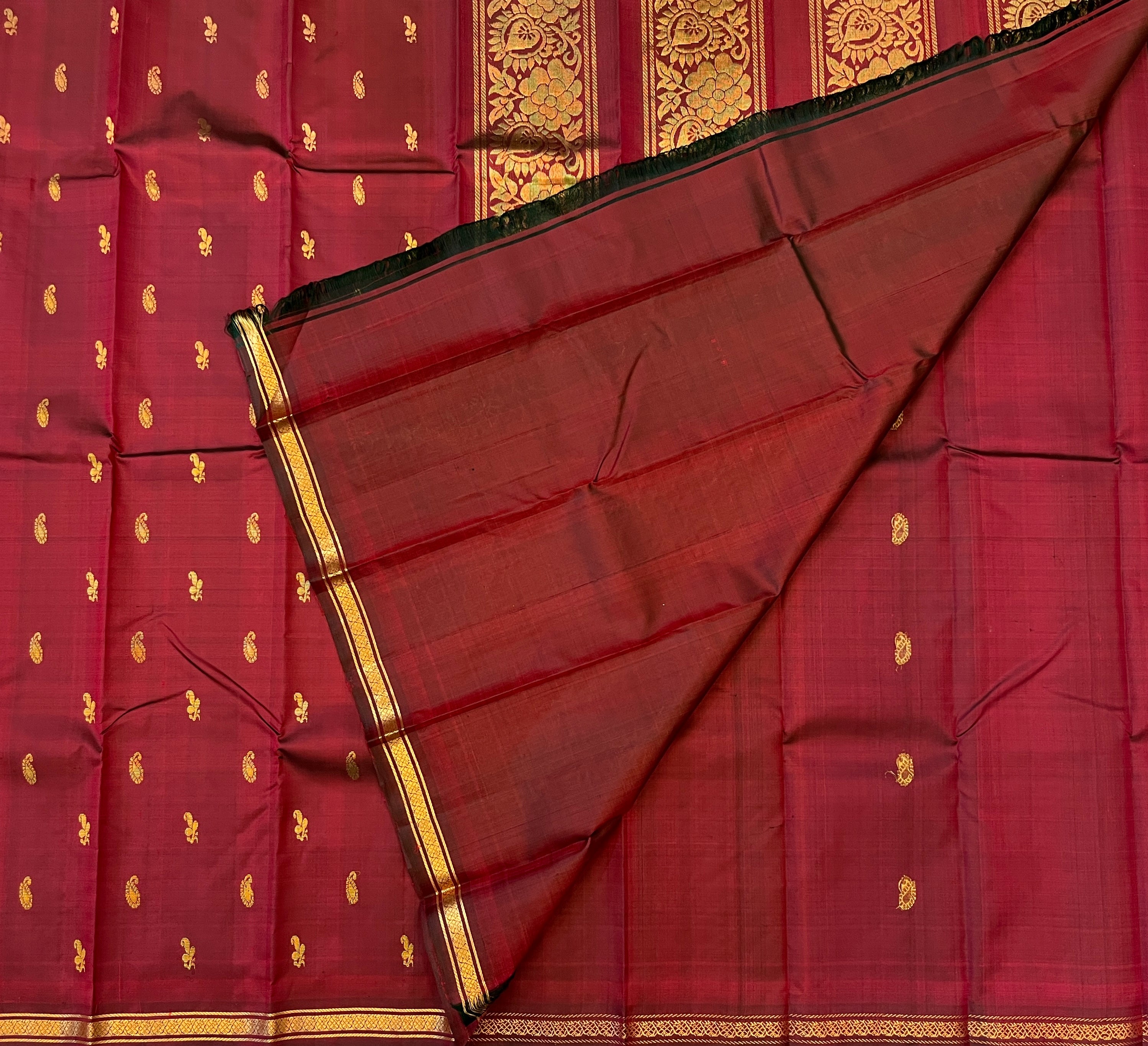 Maroon with Crimson Red Heritage Elegance