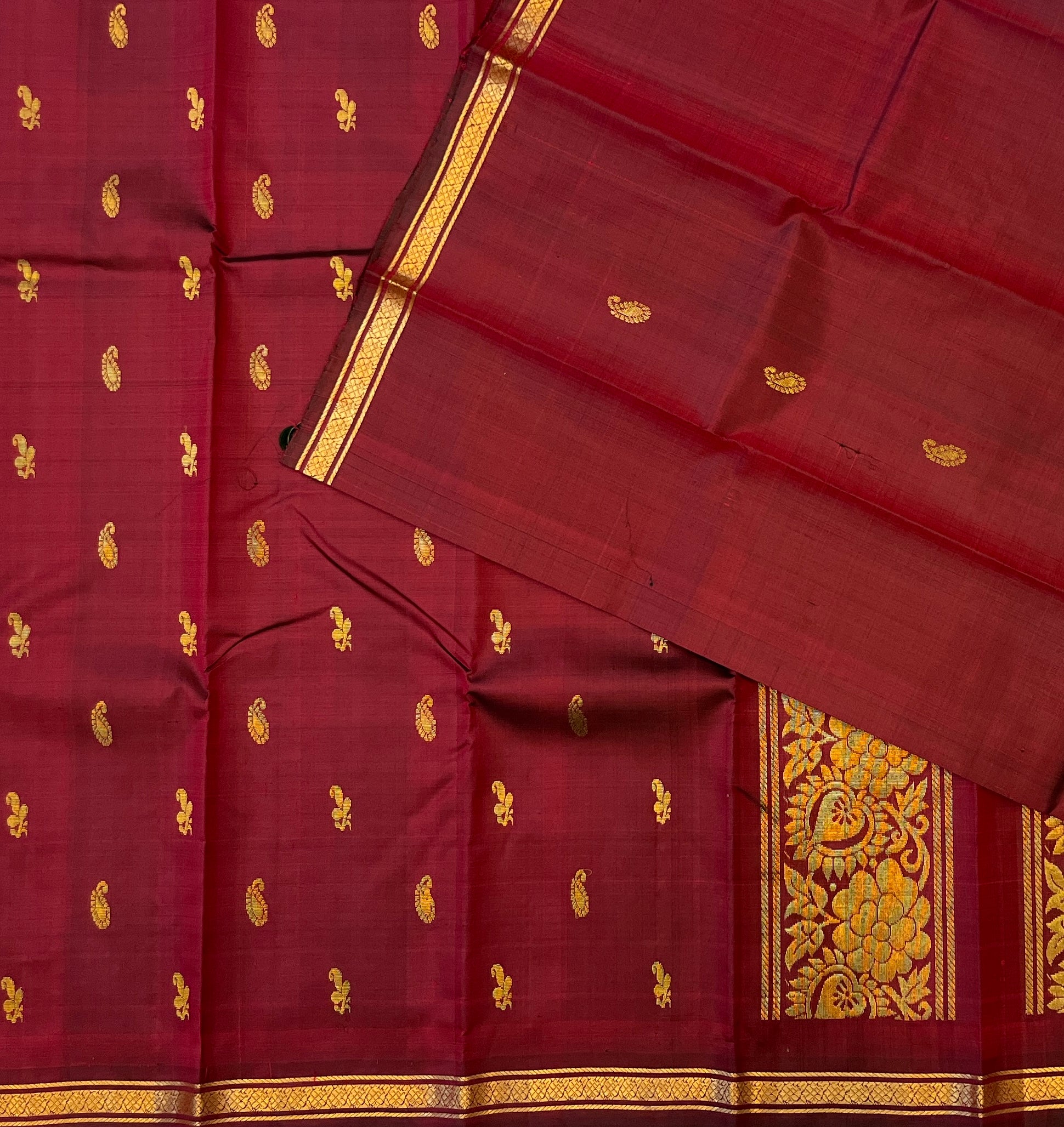 Maroon with Crimson Red Heritage Elegance
