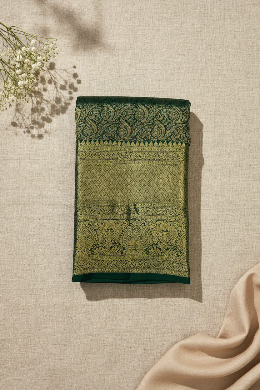Emerald Green with Antique Gold Elegance