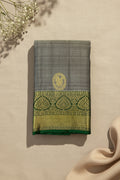 Silver Grey with Emerald Green Elegance