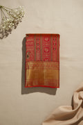Magenta Banarasi Silk Saree with Gold Brocade Paisley Motifs Traditional