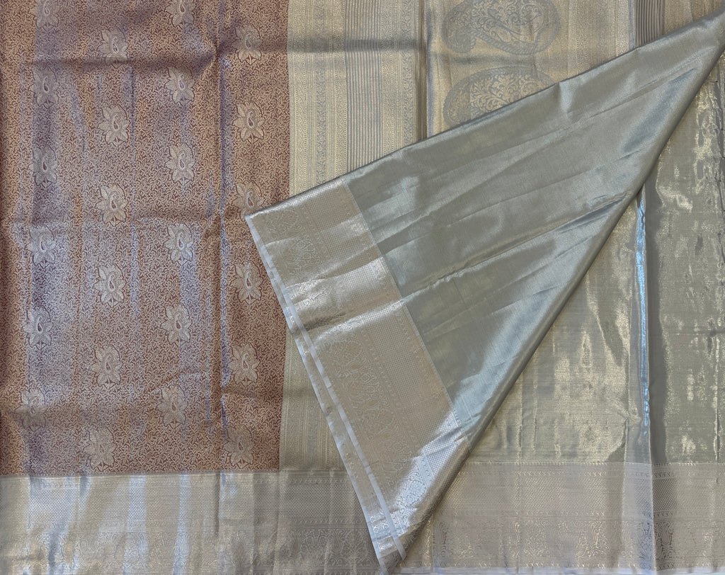 Dusty Mauve with Silver Tissue Elegant Grace