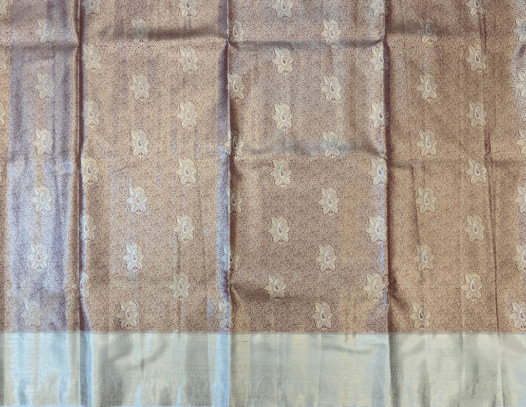 Dusty Mauve with Silver Tissue Elegant Grace