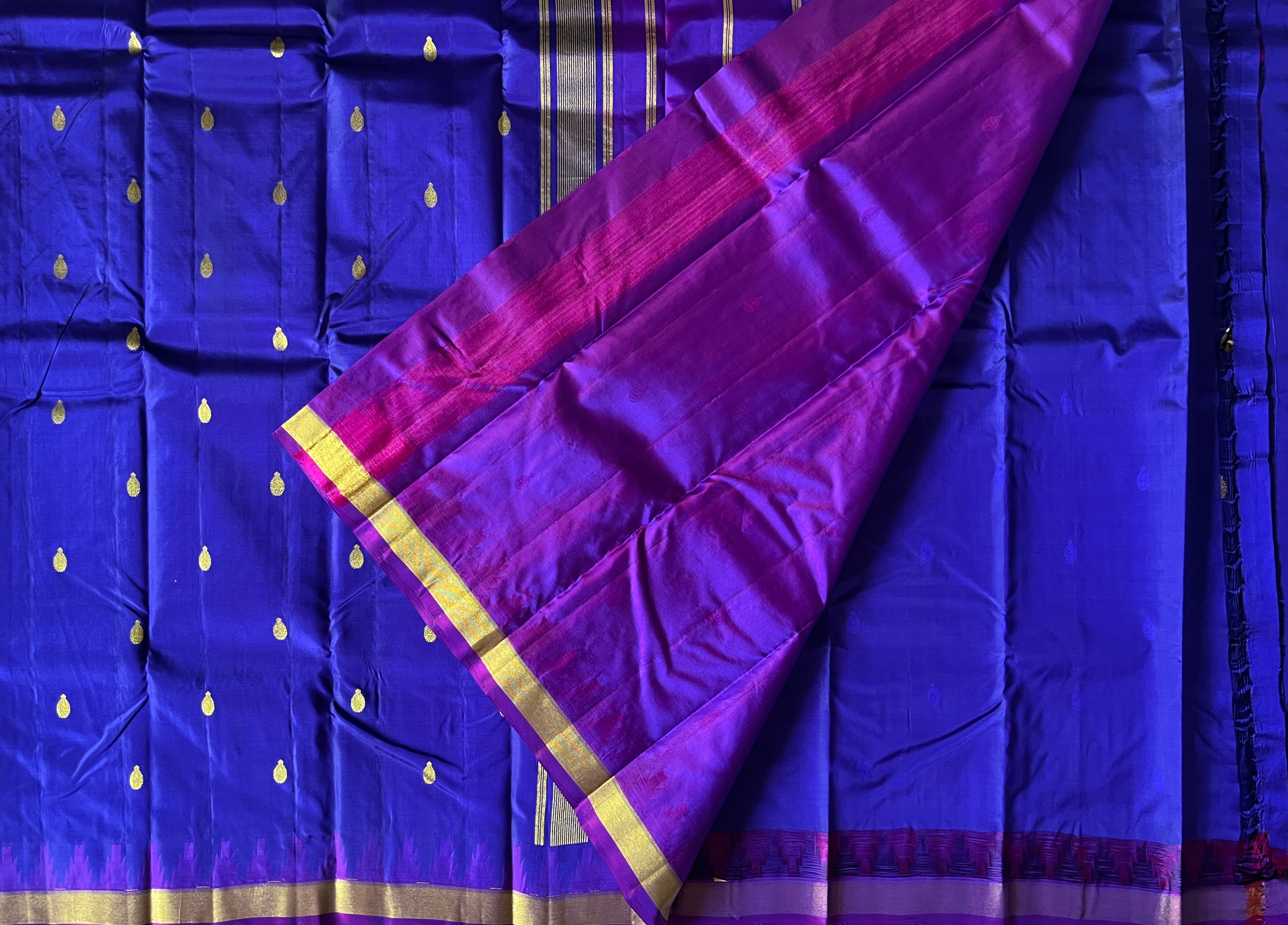 Royal Blue with Magenta Purple Contrast Elegance