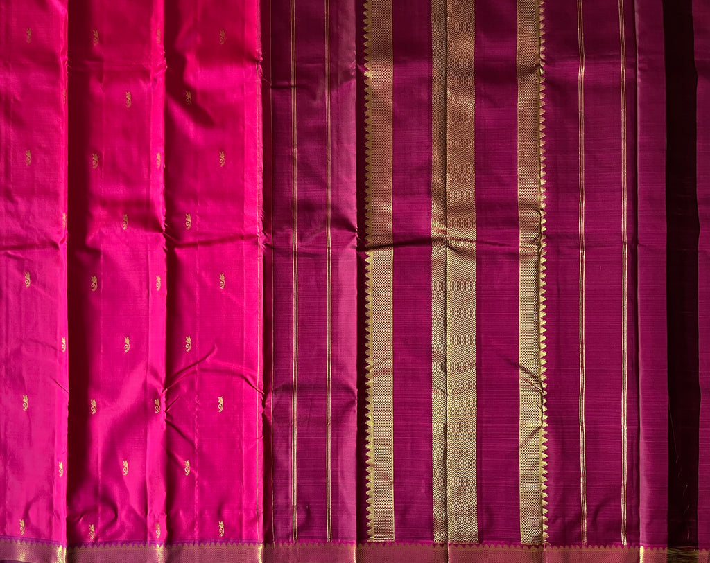 Magenta Pink with Wine Maroon Contrast Elegance