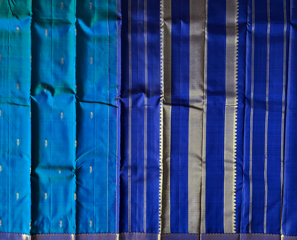 Teal Blue with Royal Blue Dual Tone Elegance