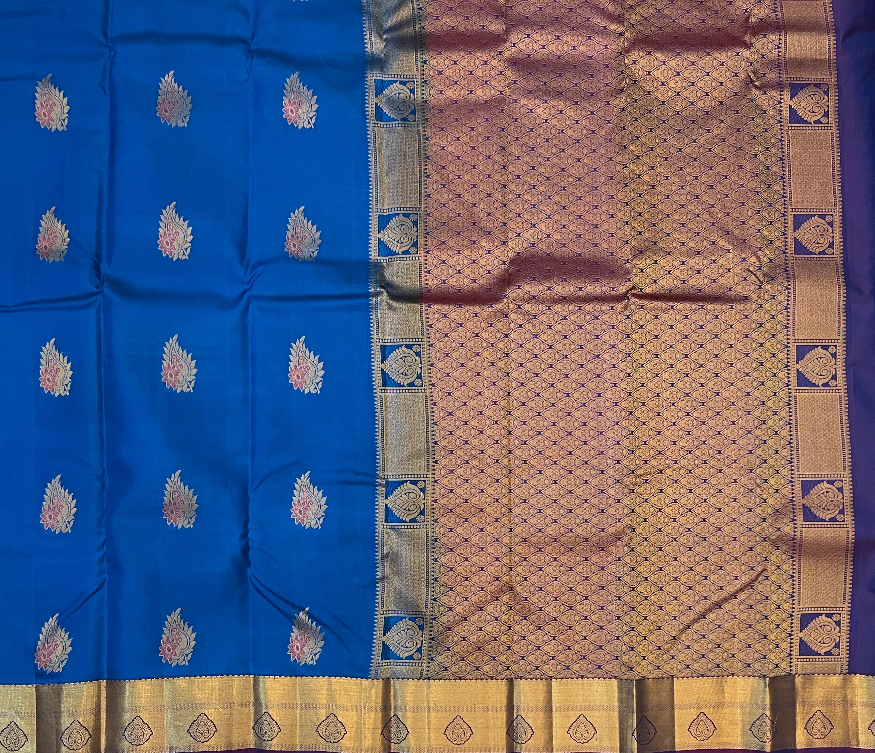 Sapphire Blue with Antique Gold Elegance