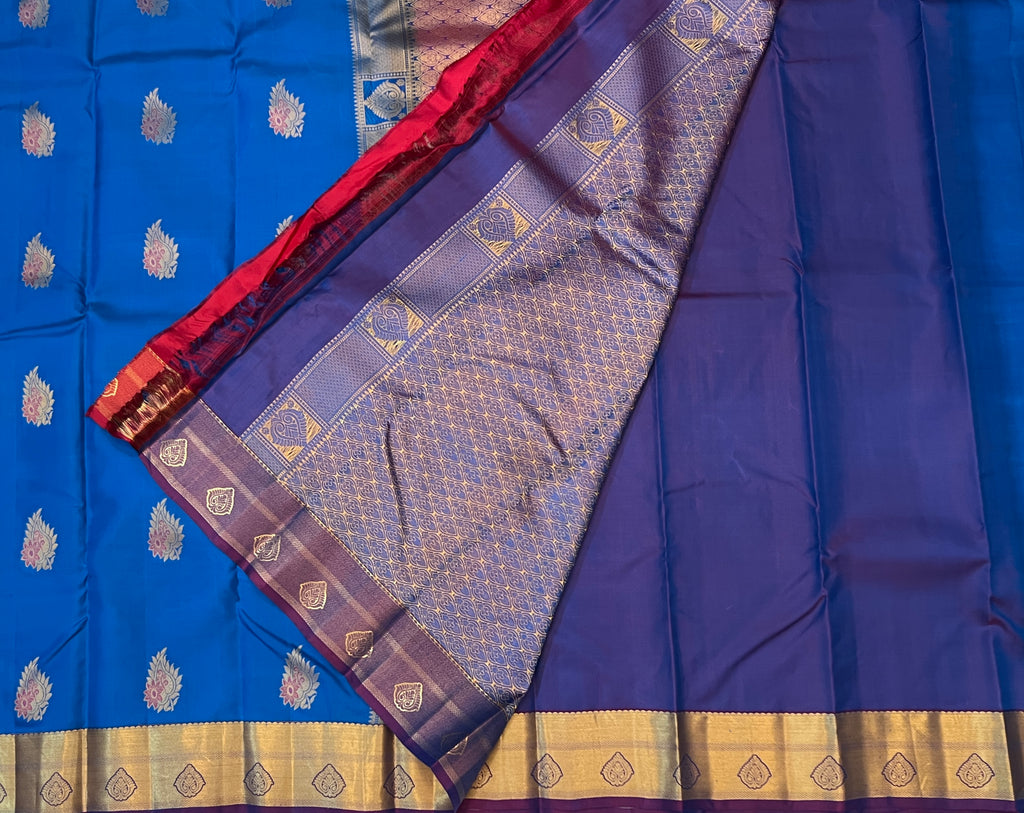 Sapphire Blue with Antique Gold Elegance