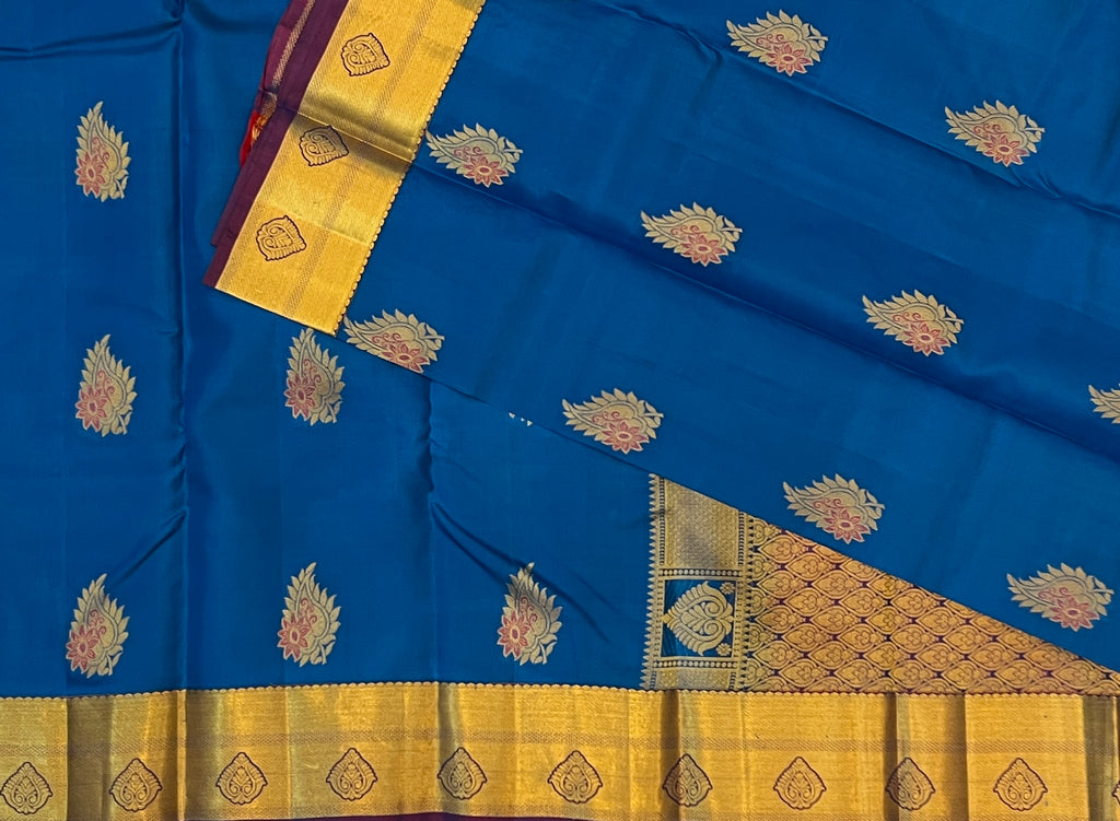 Sapphire Blue with Antique Gold Elegance