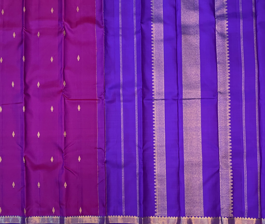 Magenta Pink with Royal Purple Contrast Elegance