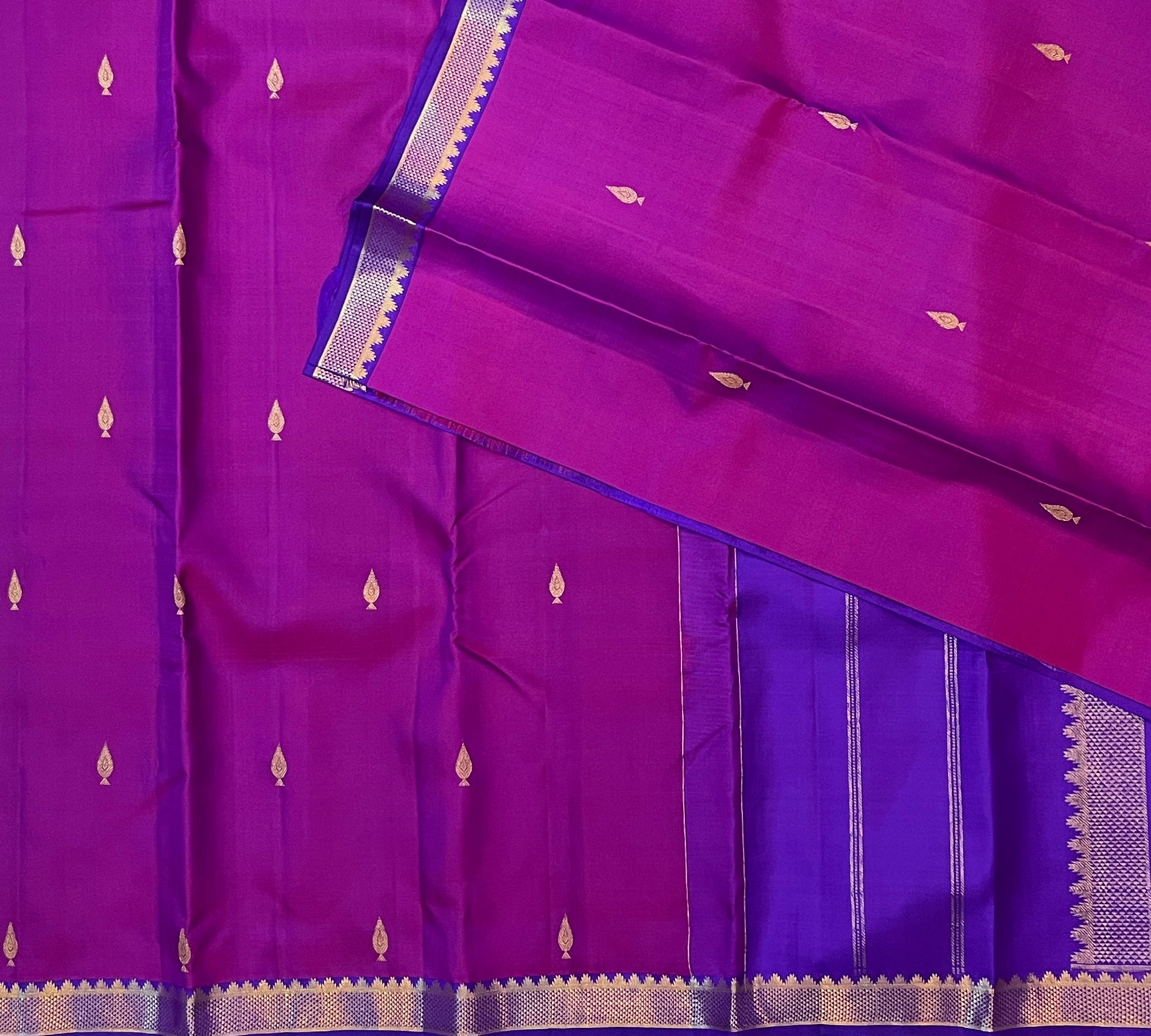 Magenta Pink with Royal Purple Contrast Elegance