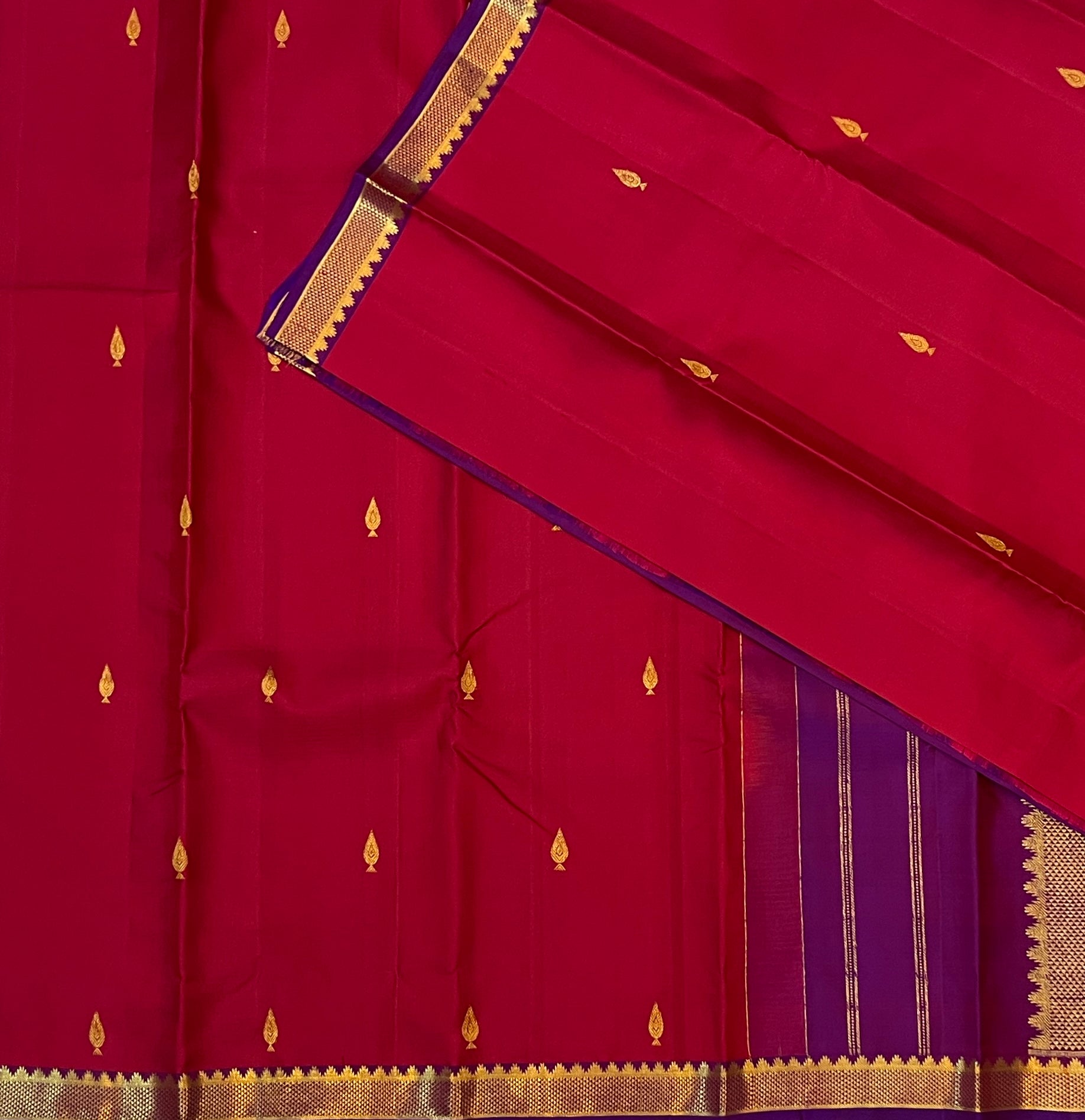 Crimson Red with Violet Contrast Elegance