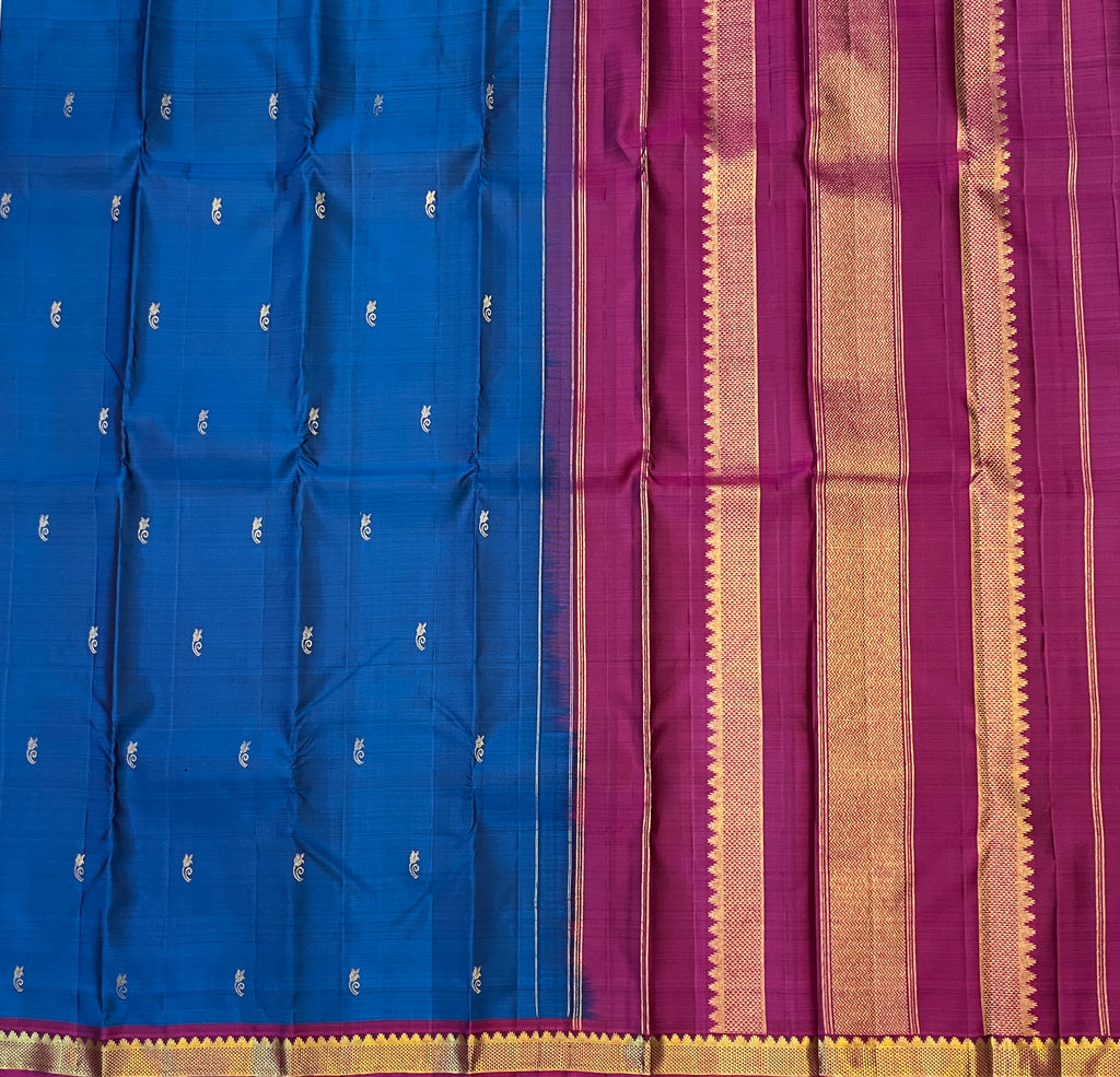 Sapphire Blue with Magenta Pink Contrast Elegance