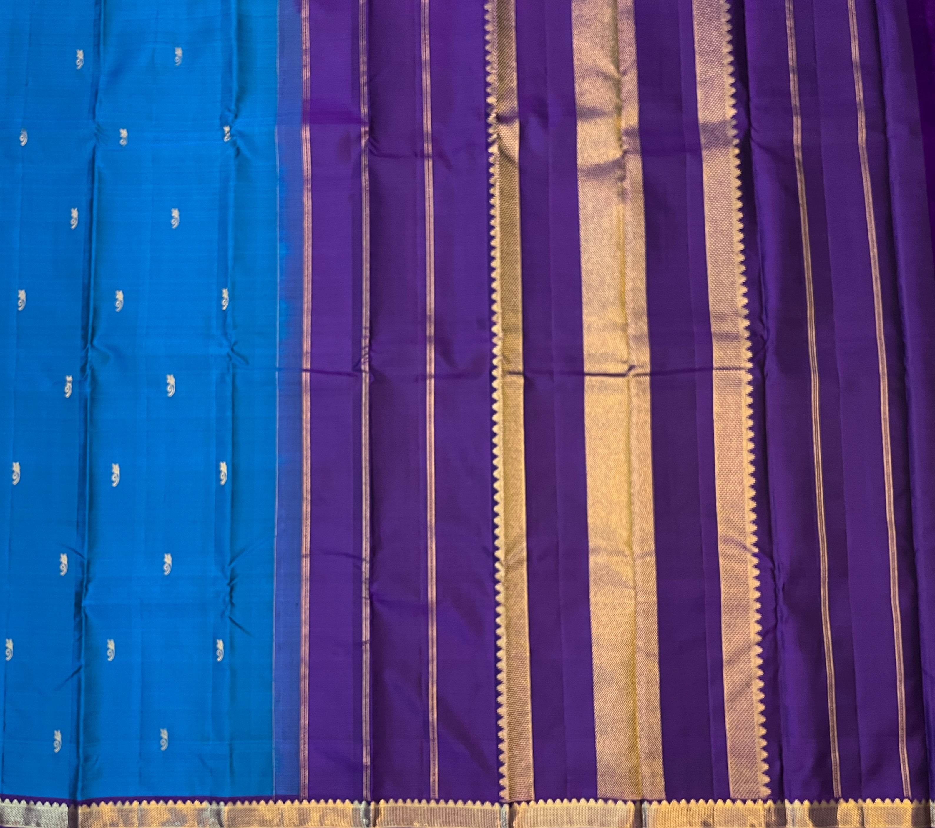Teal Blue with Royal Purple Contrast Elegance