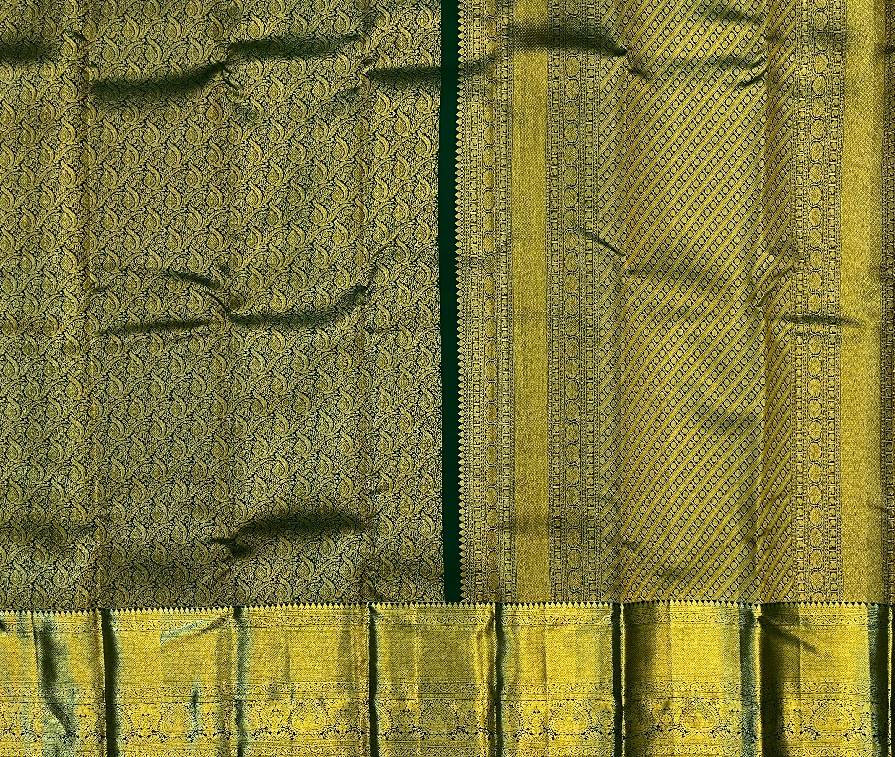 Emerald Green with Antique Gold Elegance